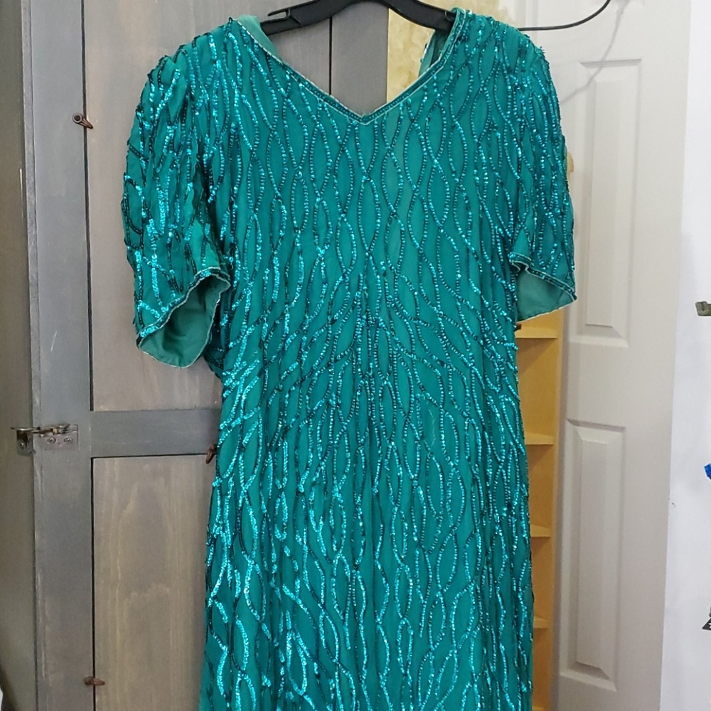 Green vintage dress